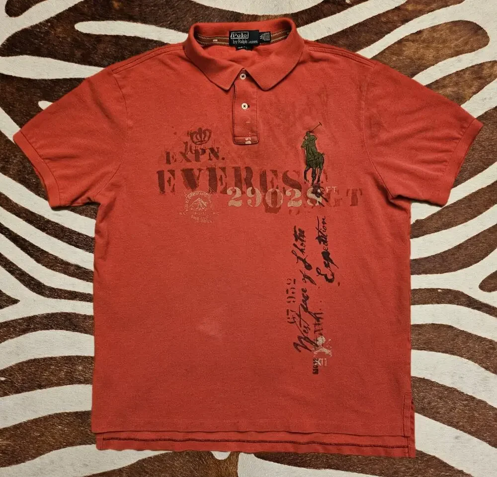 Vintage POLO Ralph Lauren Custom Fit Red Everest Expedition Big Pony Size XL